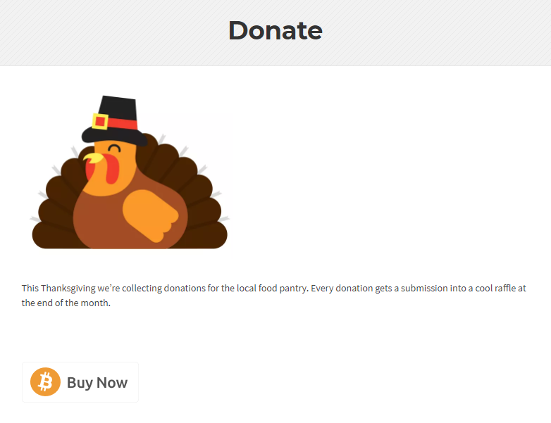 showing donate button on frontend