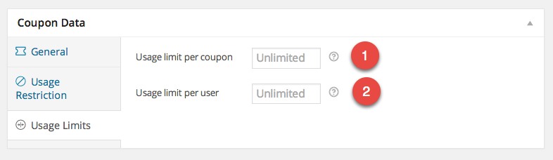 coupon data usage limits