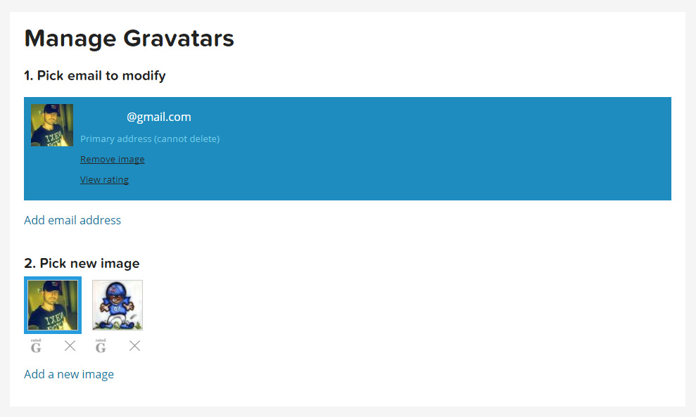 Manage Gravatars