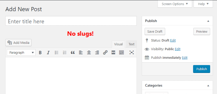 no slugs